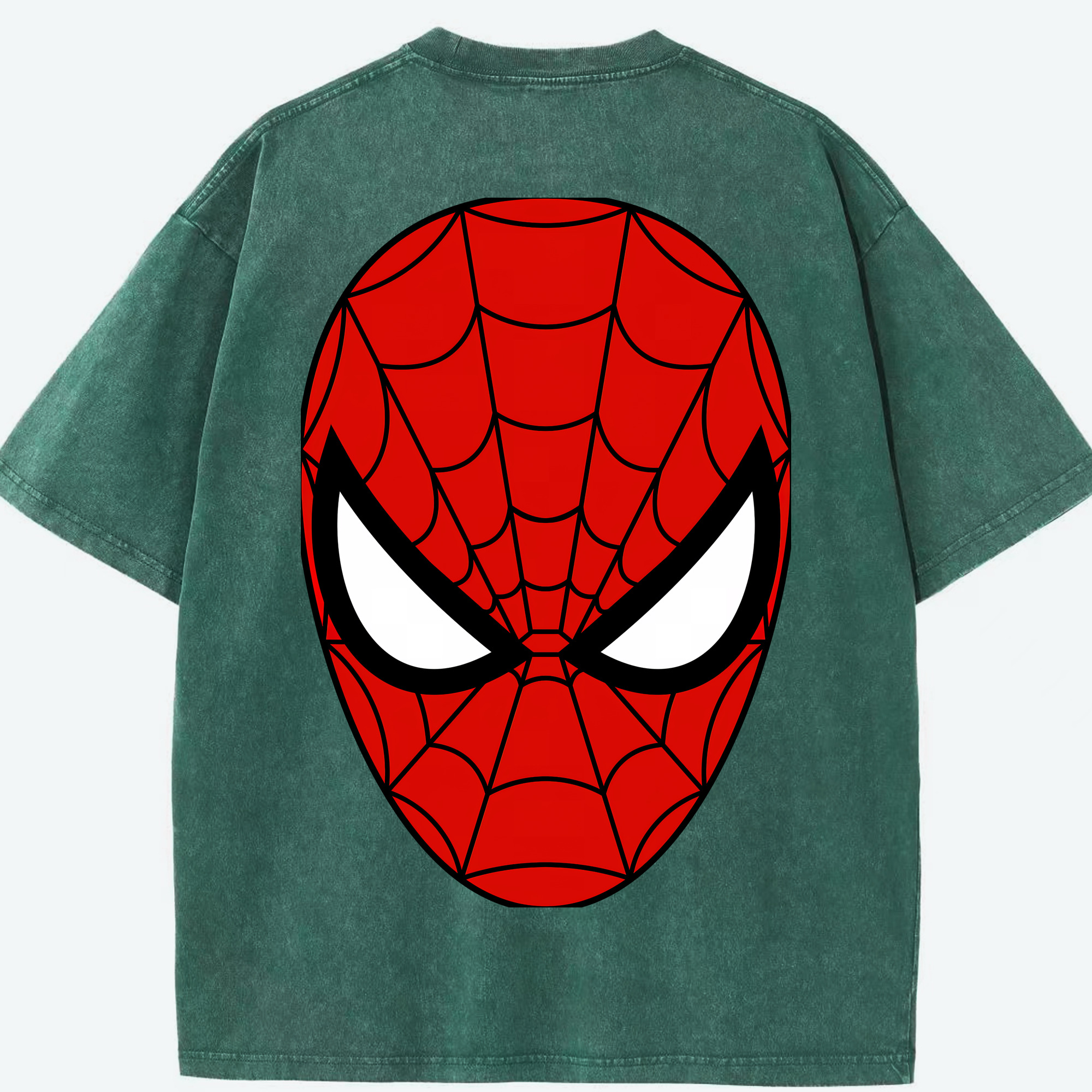 （画像用） Spider Man スパイダーマン 綿100% ヴィンテージ風 半袖Tシャツ（背面プリント）